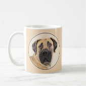 Boerboel-Malerei - Niedliche Original Hunde-Kunst Kaffeetasse (Links)