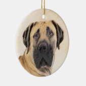 Boerboel-Malerei - Niedliche Original Hunde-Kunst Keramik Ornament (Rechts)
