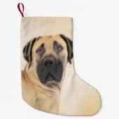 Boerboel-Malerei - Niedliche Original Hunde-Kunst Kleiner Weihnachtsstrumpf (Vorderseite)