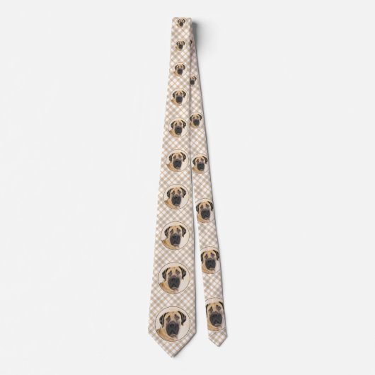 Boerboel-Malerei - Niedliche Original Hunde-Kunst Krawatte (Vorderseite)