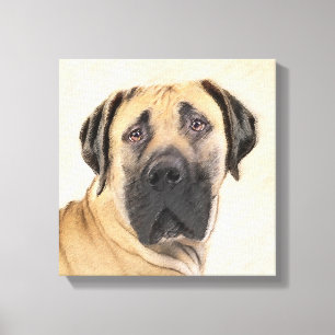 Boerboel-Malerei - Niedliche Original Hunde-Kunst Leinwanddruck
