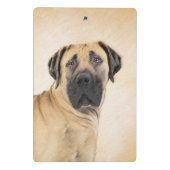 Boerboel-Malerei - Niedliche Original Hunde-Kunst Mini Klemmbrett (Rückseite)