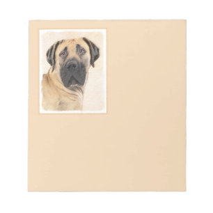 Boerboel-Malerei - Niedliche Original Hunde-Kunst Notizblock