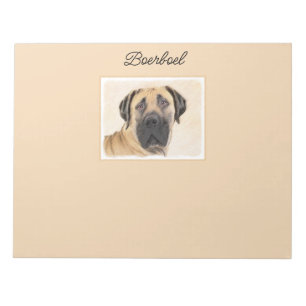Boerboel-Malerei - Niedliche Original Hunde-Kunst Notizblock