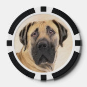 Boerboel-Malerei - Niedliche Original Hunde-Kunst Pokerchips (Vorderseite)