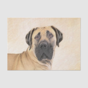 Boerboel-Malerei - Niedliche Original Hunde-Kunst Seidenpapier