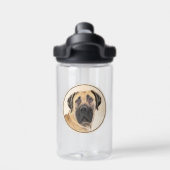 Boerboel-Malerei - Niedliche Original Hunde-Kunst Trinkflasche (Rückseite)