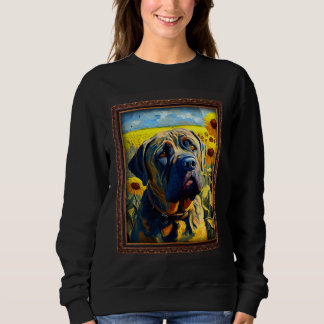 Boerboel Painting Sunflower Flower Mom Women Flora Sweatshirt