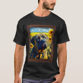 Boerboel Painting Sunflower Flower Mom Women Flora T-Shirt (Vorderseite)