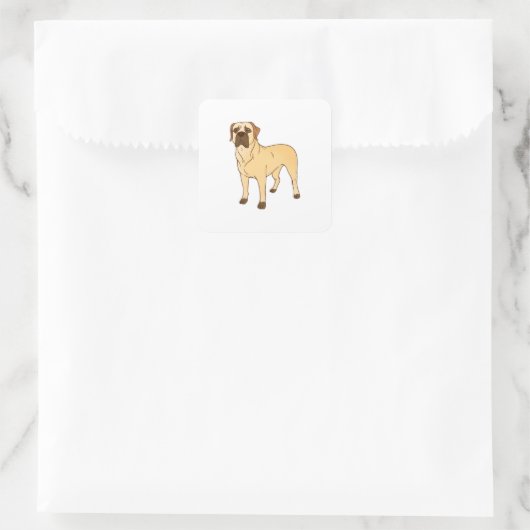 Boerboel Quadratischer Aufkleber (Tasche)