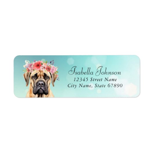 Boerboel-Rücksendeadressen-Aufkleber (Vorne)