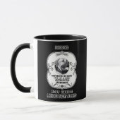 Boerboel Schwarz-Weiß-Hund Tribut Tasse (Links)