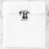 Boerboel-Sticker Runder Aufkleber (Tasche)