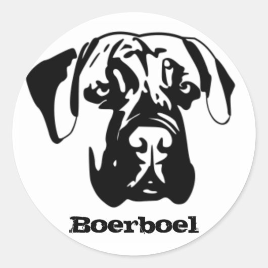 Boerboel-Sticker Runder Aufkleber (Vorderseite)
