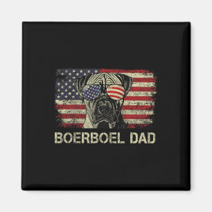 Boerboel Vater Dog liebt amerikanische Flagge 4. J Magnet