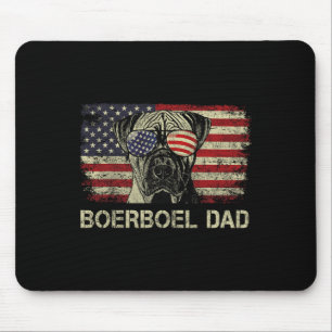 Boerboel Vater Dog liebt amerikanische Flagge 4. J Mousepad