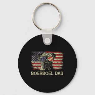 Boerboel Vater Dog liebt amerikanische Flagge 4. J Schlüsselanhänger