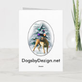 Boerboel Weihnachtsgeschenke Feiertagskarte (Rückseite)