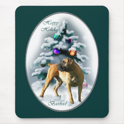 Boerboel Weihnachtsgeschenke Mousepad (Vorne)