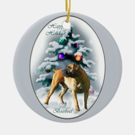 Boerboel Weihnachtsgeschenke Ornament (Vorne)