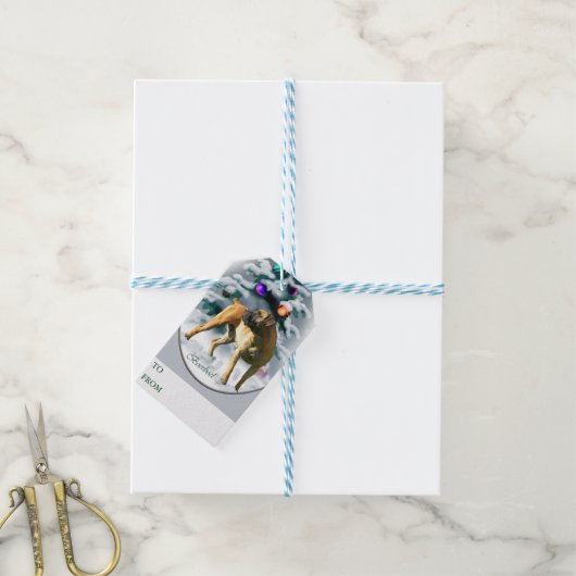 Boerboel Weihnachtsgeschenke Tags Geschenkanhänger (Mit Garn)