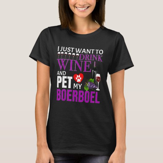 Boerboel Wine Lover T-Shirt (Vorderseite)