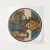 Boerenprotest – Boerin met Trots en Kracht Wandteppich (Vorderseite (Horizontal))