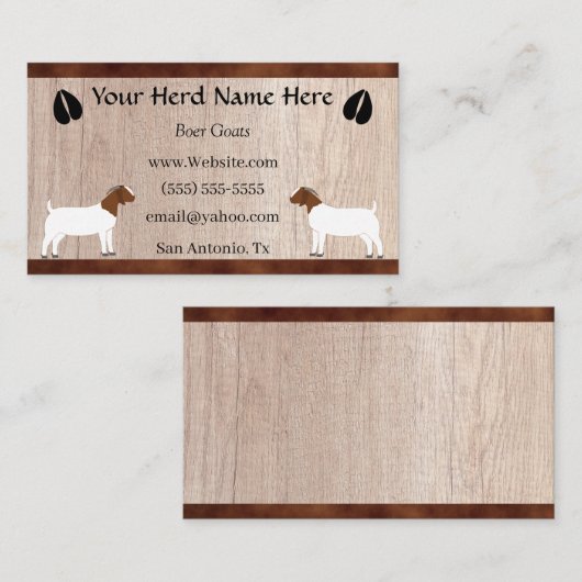 Boerziege Visitenkarte (Vorne/Hinten)