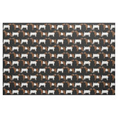 Boerziegen auf Schwarz Stoff (Fat Quarter (45,7 x 55,9 cm))