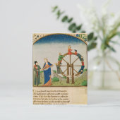 Boethius mit dem Glücksrad Postkarte (Stehend Vorderseite)