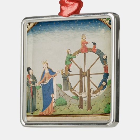 Boethius mit dem Glücksrad Silbernes Ornament (Links)