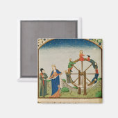 Boethius mit dem Rad des Glücks Magnet (Vorderseite/Rückseite)