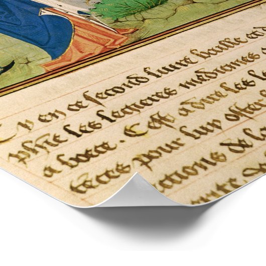 Boethius mit dem Rad des Glücks Poster (Ecke)