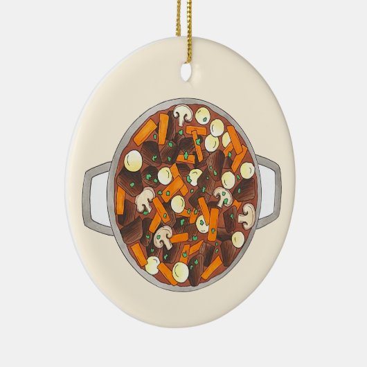 Boeuf Bourguignon Beef Burgundy Stew Französisch F Keramik Ornament (Rechts)