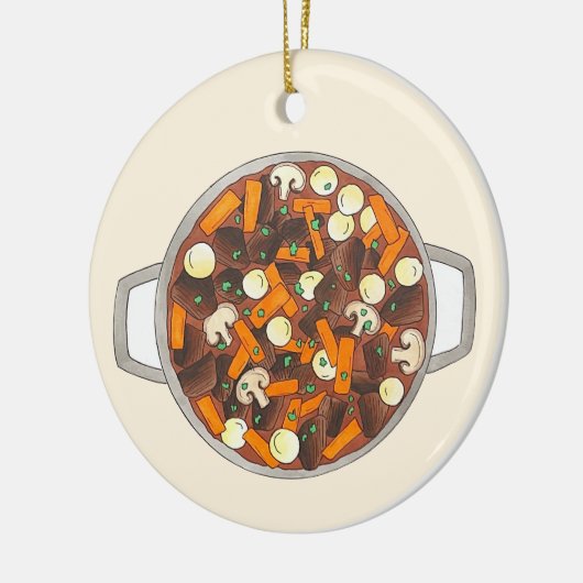 Boeuf Bourguignon Beef Burgundy Stew Französisch F Keramik Ornament (Links)
