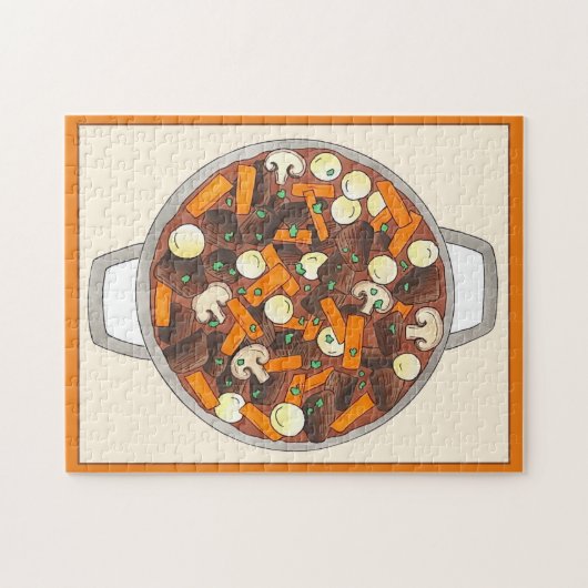 Boeuf Bourguignon Beef Stew Dinner Party Potluck Puzzle (Horizontal)