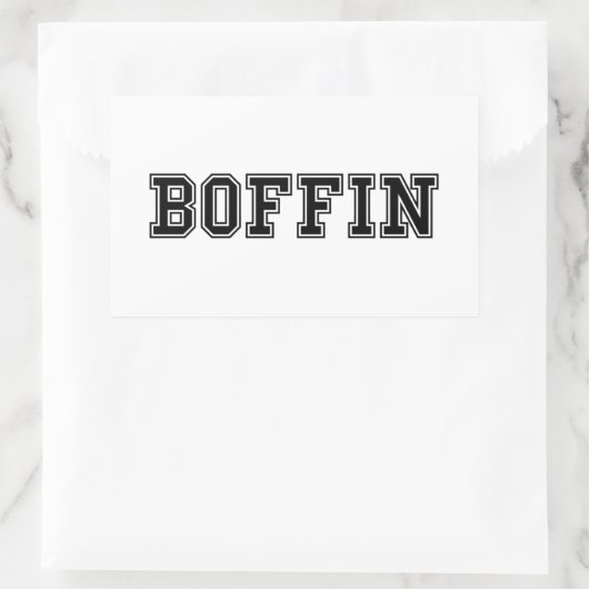 BOFFIN RECHTECKIGER AUFKLEBER (Tasche)