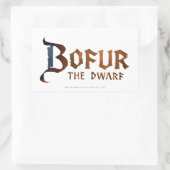 Bofur Name Rechteckiger Aufkleber (Tasche)