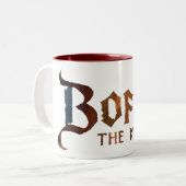Bofur Name Zweifarbige Tasse (Vorderseite Links)