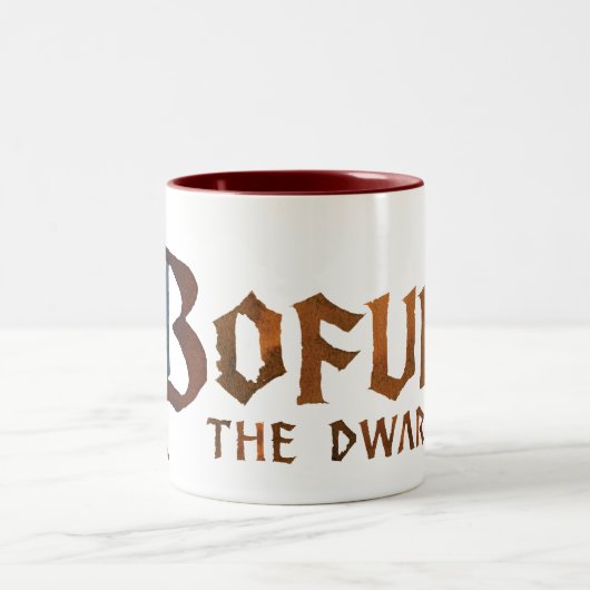 Bofur Name Zweifarbige Tasse (Mittel)