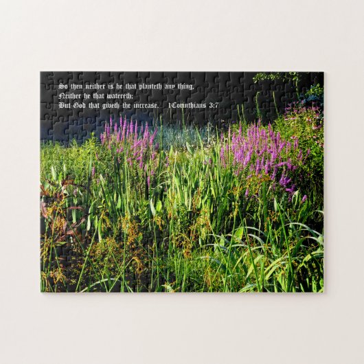 Bog Garden mit 1 Korinthen 3:7 Puzzle (Horizontal)