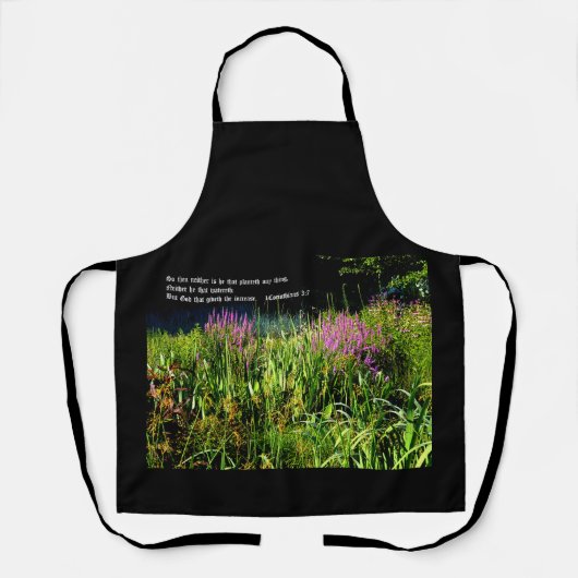 Bog Garden mit 1 Korinthen 3:7 Schürze (Vorderseite)