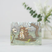 Bog Lady Nymph und Skull Fantasy Art Postcard Postkarte (Stehend Vorderseite)