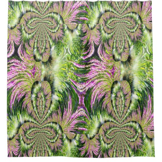 Bog Landscape Fraktal Duschvorhang (Vorderseite)