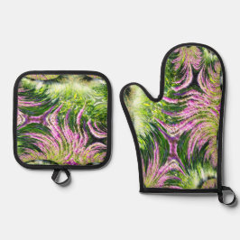 Bog Landscape Fraktal Ofenhandschuh & Topflappen-Set