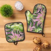 Bog Landscape Fraktal Ofenhandschuh & Topflappen-Set (Oben Unten)