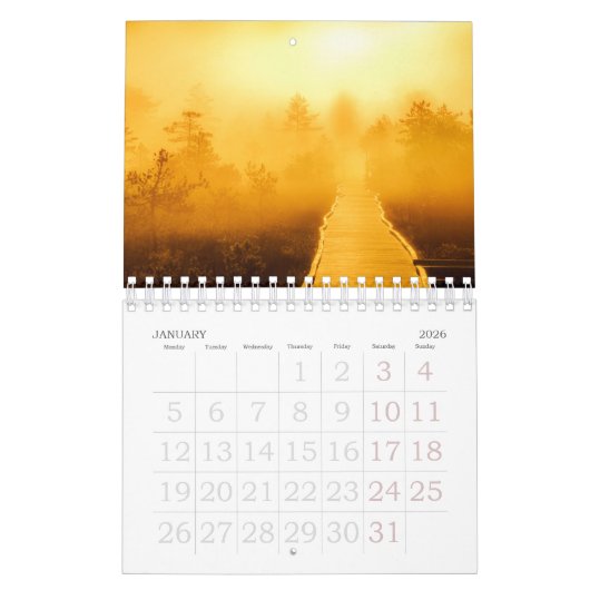 Bog Light Estonian Bogs Kalender (Jan 2026)