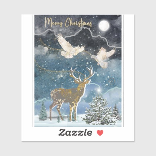 Boganhues Christmas Print Sticker (Blatt)