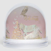 Boganhues Gold Design Animal Print Schneekugeln (Vorderseite)