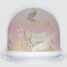 Boganhues Gold Design Animal Print Schneekugeln